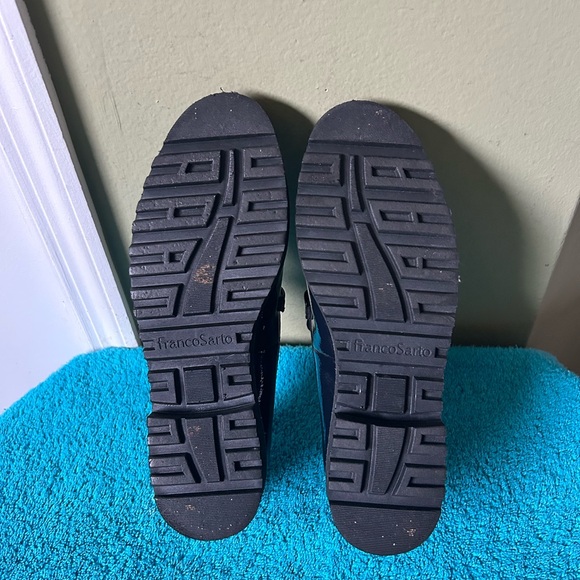 Franco Sarto Dark Blue Loafers with Silver Accent Like New - Picture 8 of 9